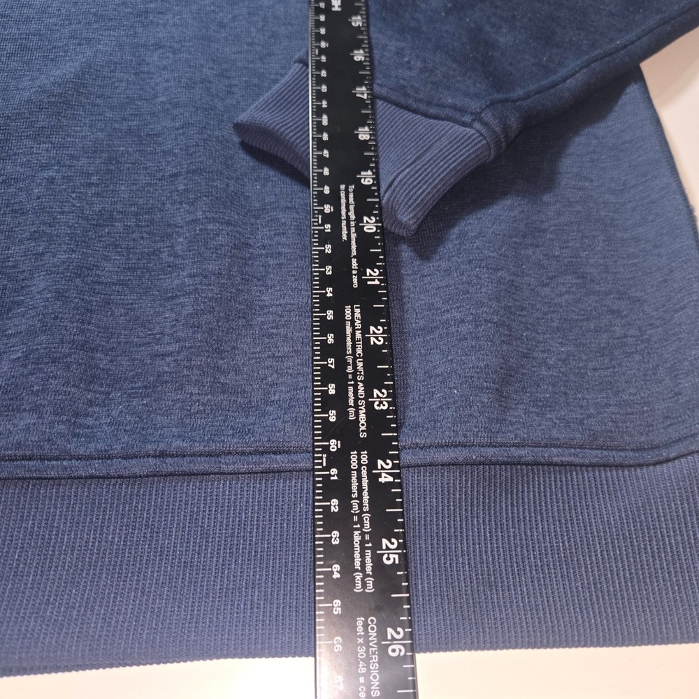 Under Armour Storm ColdGear Mens Medium Blue Heather Quarter Zip Pullover - Picture 6 of 8